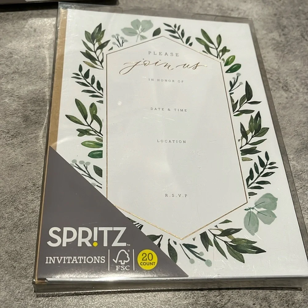 NWT 3 Packs of 20 Invitations with Envelopes